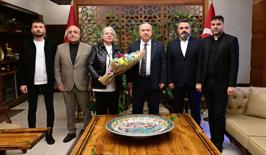 Vali Fidan, Terziler Odası Başkanı Hakan Yalçınkaya ve Yönetimini Kabul Etti