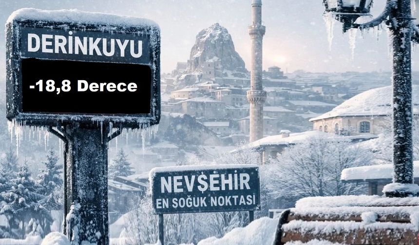 Nevşehir Buz Kesti! Termometreler -18,8’i Gördü