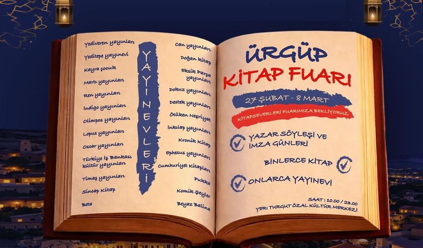 Ürgüp Kitap Fuarı 27 Şubat’ta Başlıyor