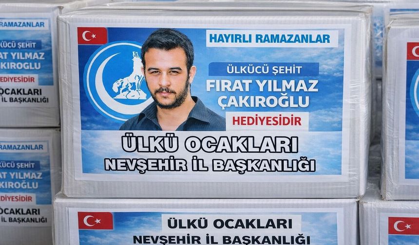 Nevşehir Ülkü Ocakları’ndan Şehit “Fırat” Adına 800 Yardım Kolisi