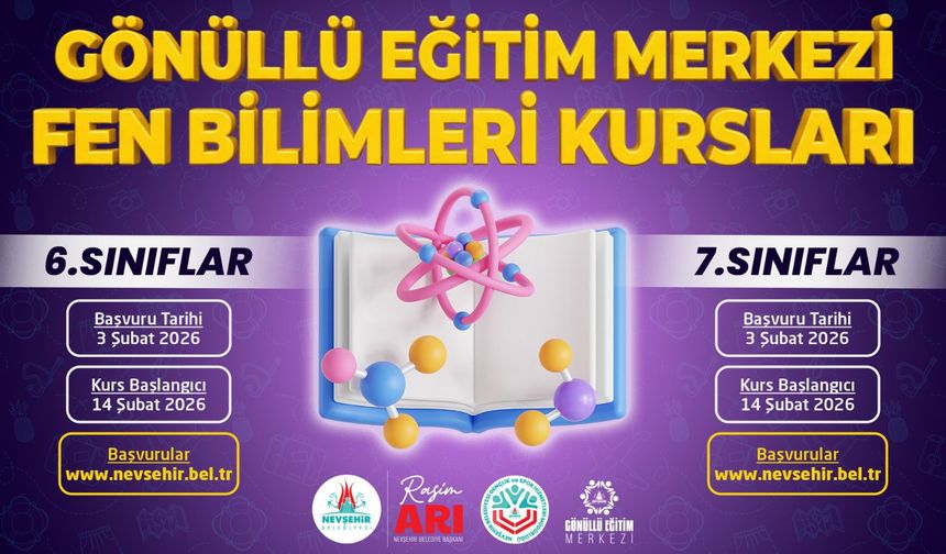 Nevşehir Belediyesi’nde Gönüllü Eğitim Kursları İçin Geri Sayım Başladı!