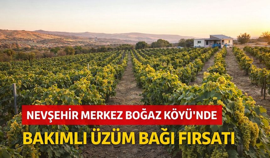 Boğaz Köyü’nde Bakımlı Üzüm Bağı Fırsatı