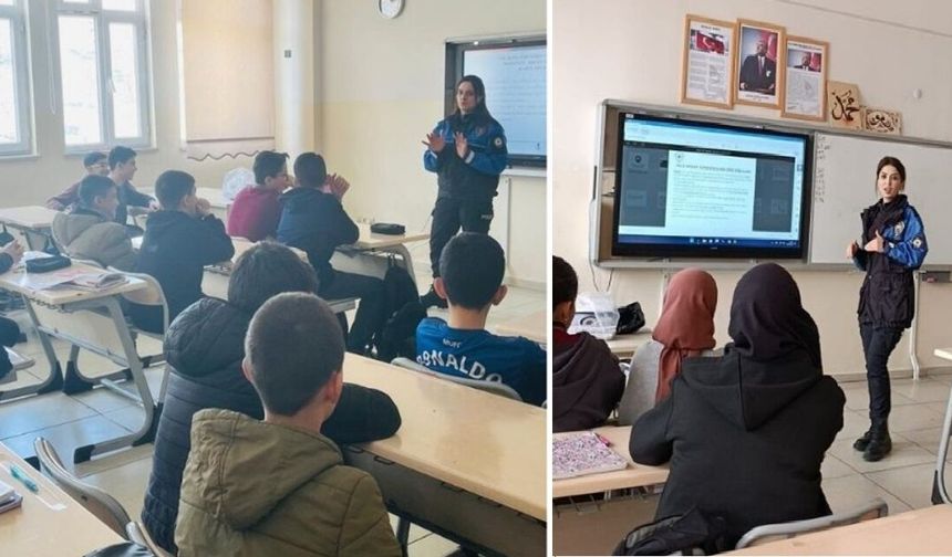 Nevşehir'de Polisten Öğrencilere Güvenli İnternet Uyarısı