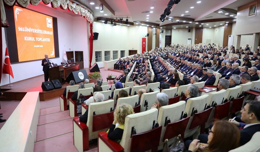 Rektör Aktekin 263. Üniversitelerarası Kurul Toplantısına Katıldı