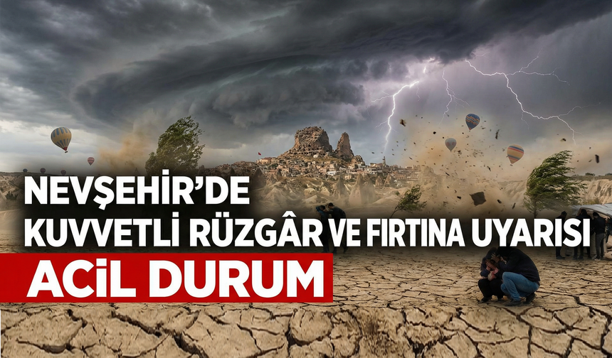 Nevşehir’de Kuvvetli Fırtına Geliyor