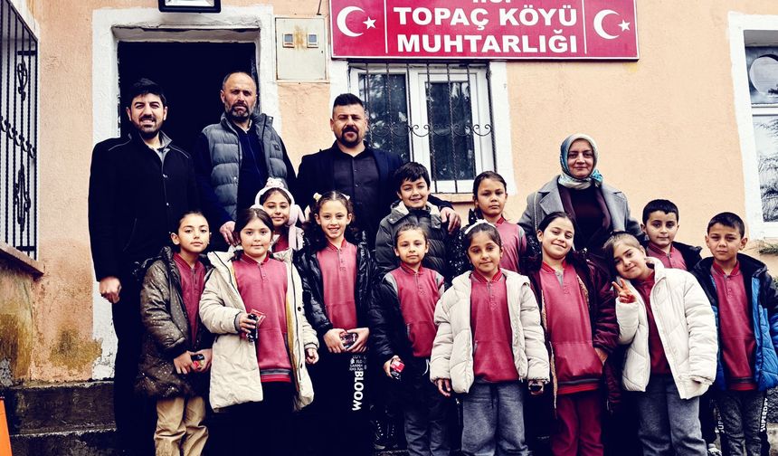 Topaç Köyü Öğrencilerinden Muhtar Aydoğdu’ya Anlamlı Ziyaret