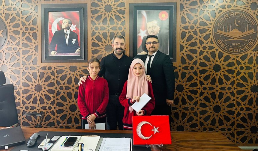 Karapınar Belediye Başkanı Güneş, Şampiyon Öğrencileri Ağırladı