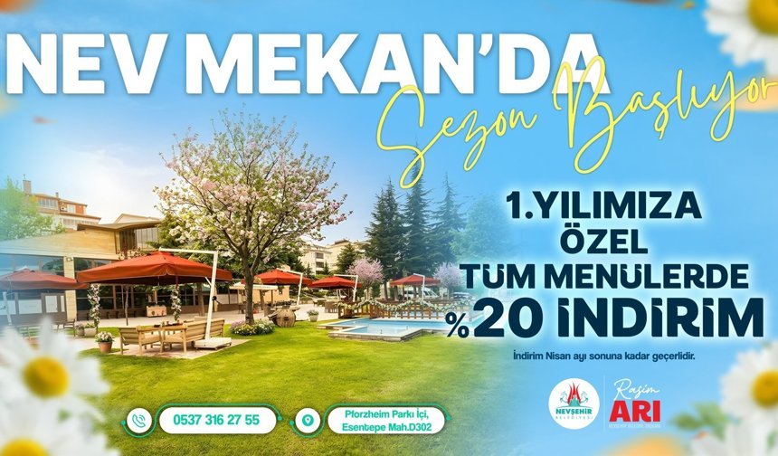 Nev Mekan’dan 1. Yıla Özel %20 İndirim Kampanyası