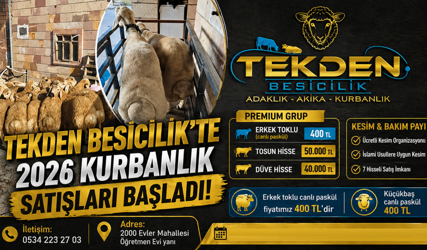 Tekden Besicilik’te kurban satışları başladı