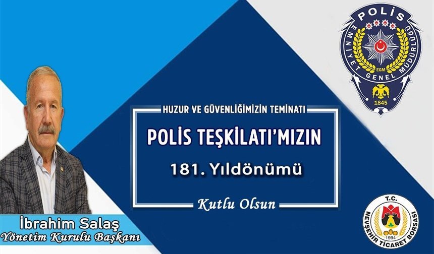 NTB Başkanı İbrahim Salaş’tan 10 Nisan Polis Haftası Mesajı