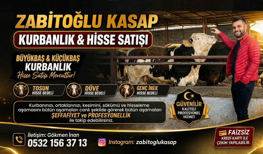 Zabıtoğlu Kasap’ta Kurbanlık Hisseleri Satışta