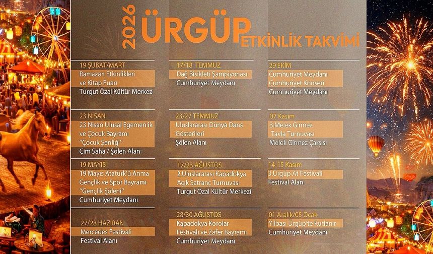 Ürgüp 2026 Etkinlik Takvimi Açıklandı