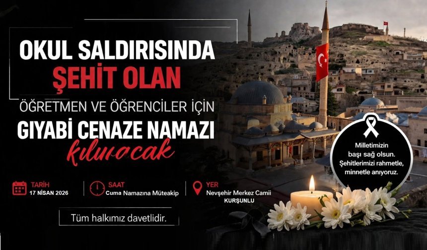 Nevşehir'de gıyabi cenaze namazı kılınacak