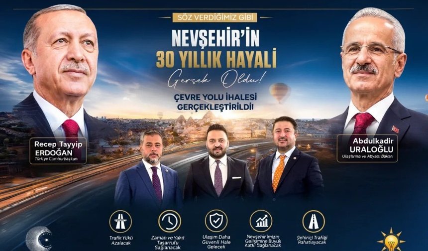 Nevşehir Çevre Yolu Projesinde İhale Tamam
