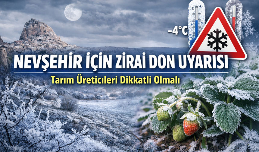 Nevşehir’de Zirai Don Uyarısı
