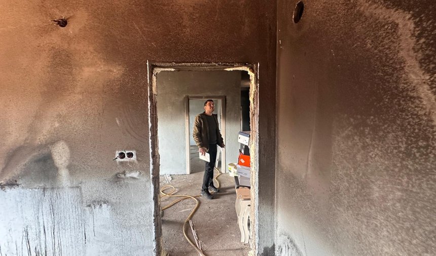 İnallı'da Ev Yangını Maddi Hasarla Atlatıldı