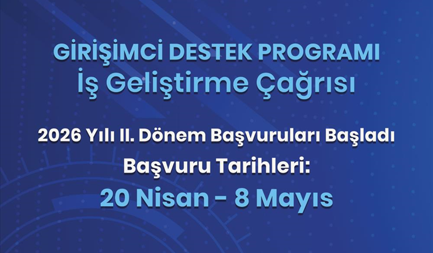 Girişimci Destek Programı İş Geliştirme Çağrısı 2026 Yılı 2. Dönem Başvuruları Başladı