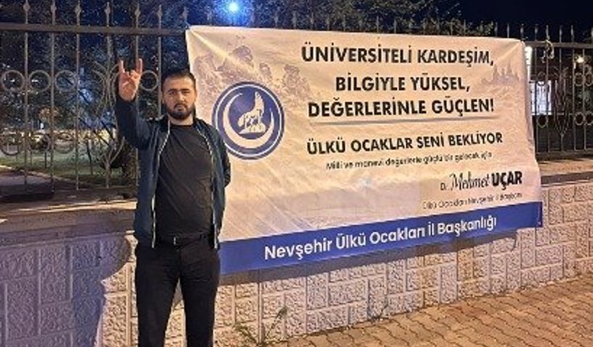 Ülkü Ocakları’ndan dikkat çeken pankart
