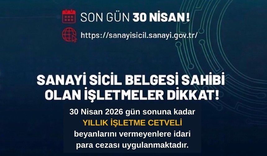 NTSO’dan Sanayi Sicil Belgesi Sahiplerine “Yıllık İşletme Cetveli” Uyarısı