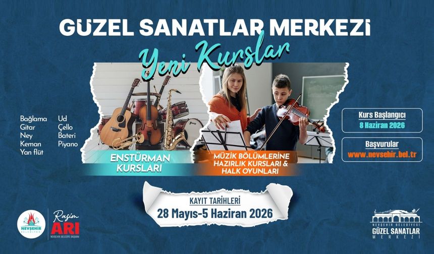 Nevşehir’de Ücretsiz Sanat Kursları Başlıyor