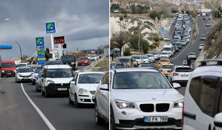 Nevşehir’de Bayram Trafiği Yoğunluğu