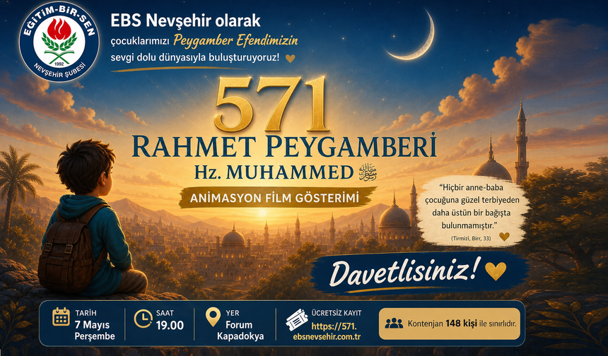 Nevşehir EBS’den Çocuklara '571 Rahmet Peygamberi'