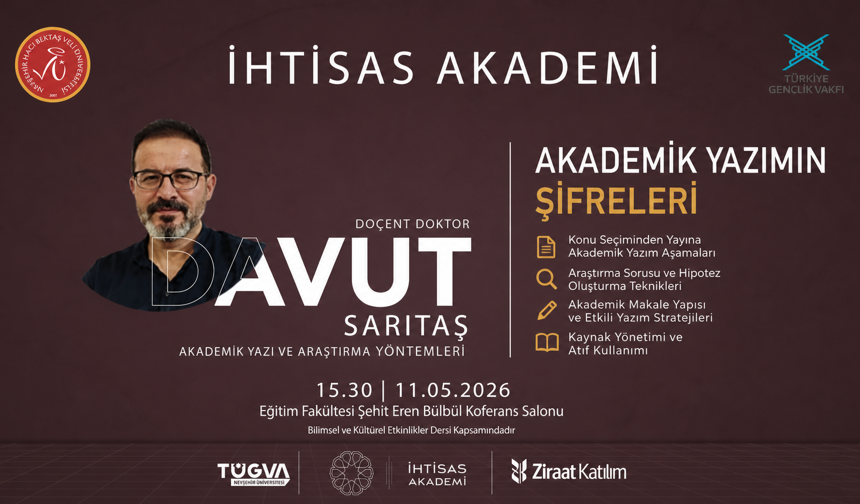 Doç. Dr. Davut Sarıtaş Öğrencilerle Buluşacak