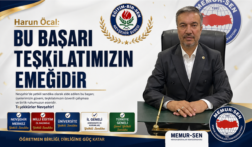 Eğitim-Bir-Sen Nevşehir’de Yetki Gururu