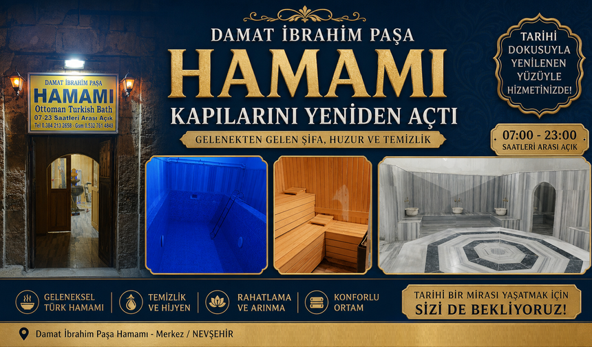 Restore Edilen Tarihi Hamam Hizmete Açıldı