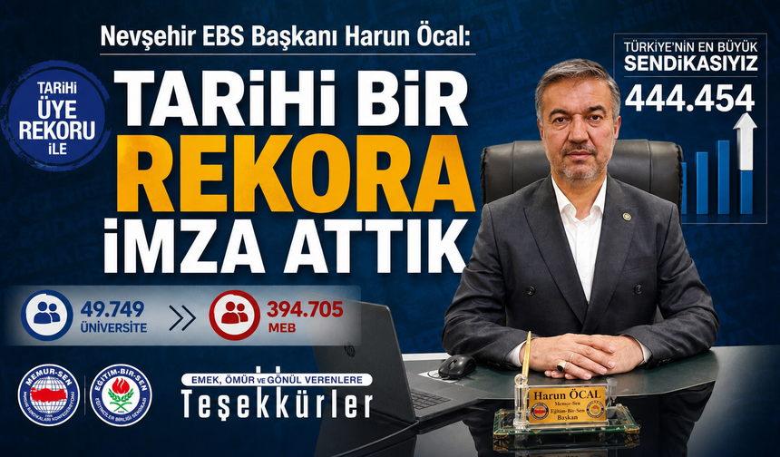 Nevşehir EBS Başkanı Öcal: “Zirvedeyiz”