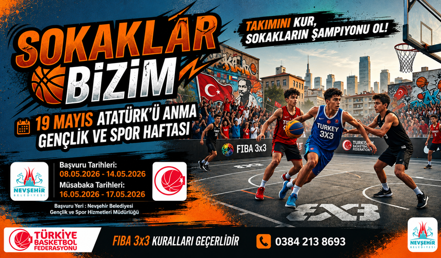 Nevşehir’de “Sokaklar Bizim” Basketbol Turnuvası İçin Başvurular Başladı
