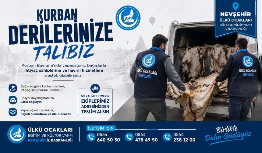 Ülkü Ocaklarından Kurban Derisi Bağışı Çağrısı