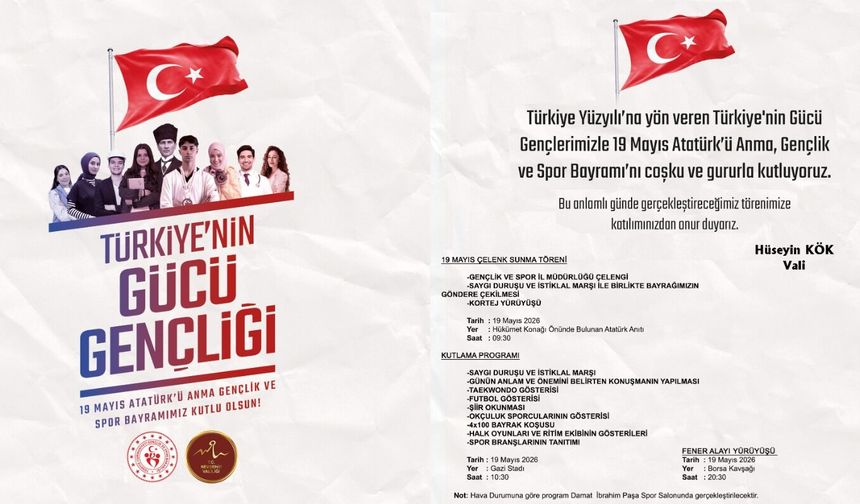 Nevşehir'de 19 Mayıs kutlama programı belli oldu