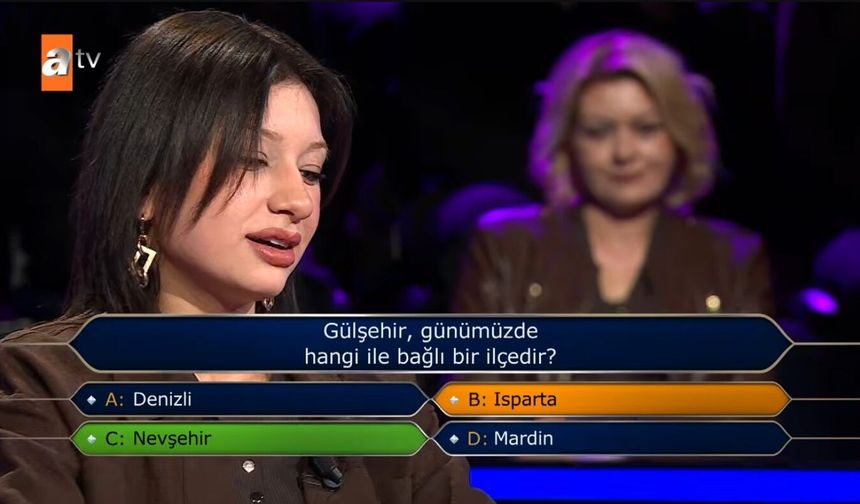 “Kim Milyoner Olmak İster?”de Nevşehir Sorusu