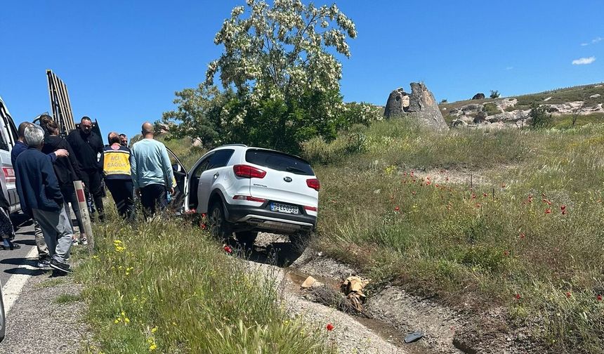 Gülşehir-Nevşehir yolunda kaza anı kamerada