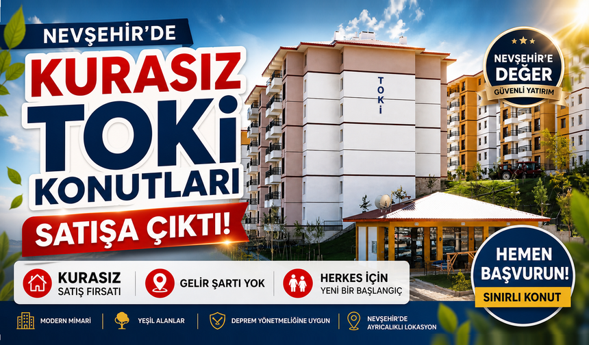 Nevşehir’de Kurasız Konut Satışı Başlıyor