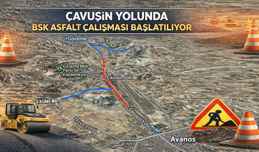 Çavuşin Güzergâhında Asfalt Çalışması Başlıyor