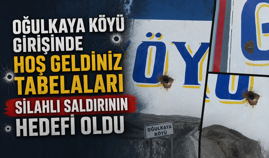 Oğulkaya'nın Tabelalarına Kurşun Yağdı!