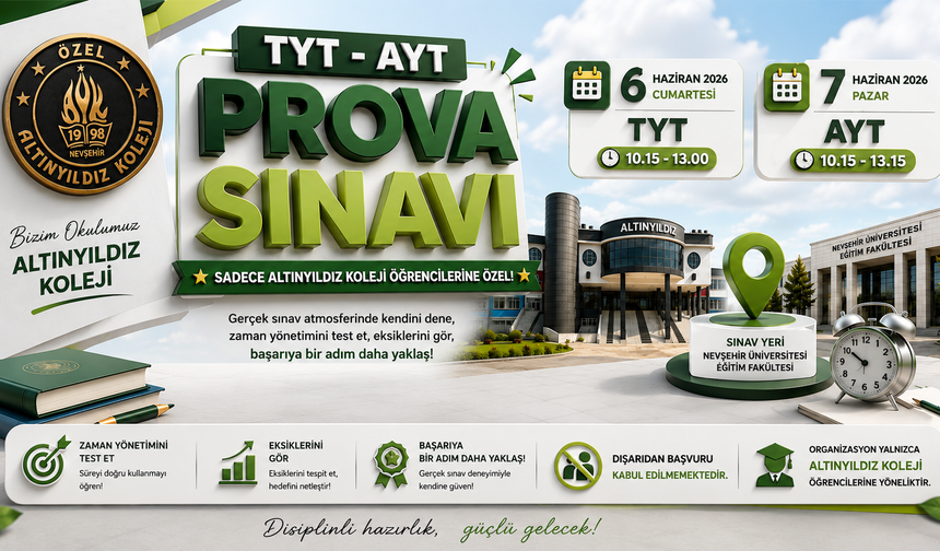 Altınyıldız’dan Büyük YKS Provası