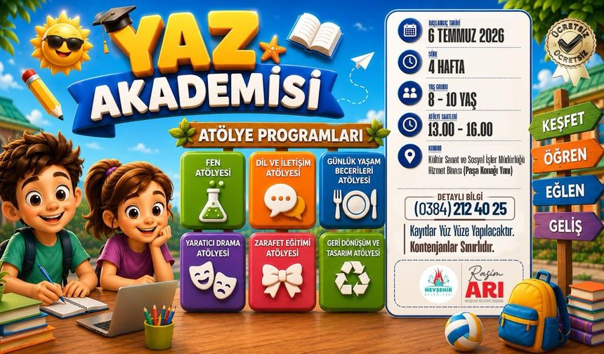 Nevşehir’de Çocuklara Özel Yaz Akademisi