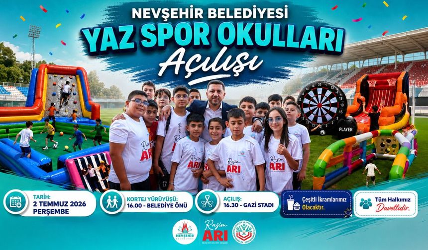 Nevşehir'de Yaz Spor Okulları İçin Geri Sayım