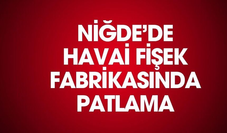 Niğde’de Havai Fişek Fabrikasında Patlama: 1 İşçi Hayatını Kaybetti