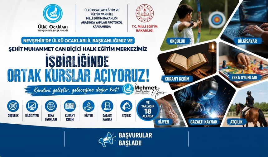 Ülkü Ocakları Nevşehir'de Yaz Kursları Başlıyor