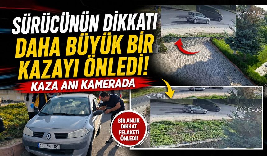 Nevşehir'de yürekleri ağza getiren kaza anı...