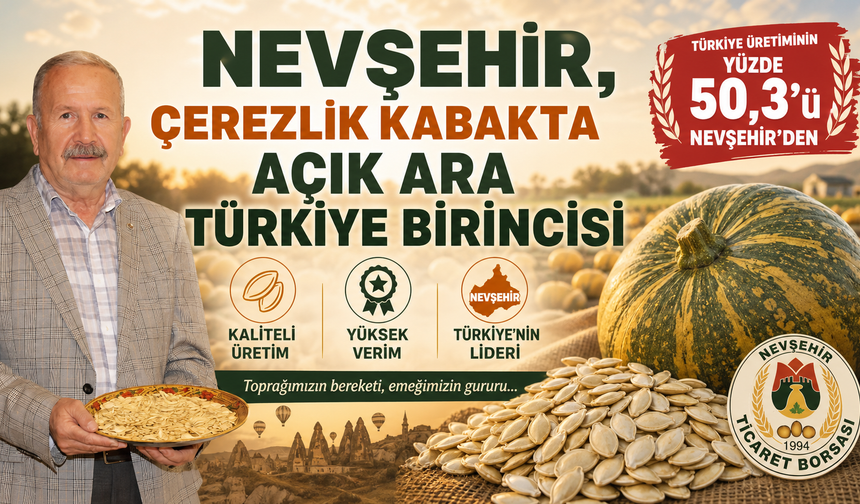 Nevşehir Çerezlik Kabakta Türkiye'nin Zirvesinde