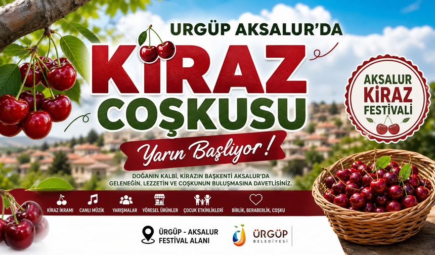 Aksalur Kiraz Festivali İçin Her Şey Hazır!