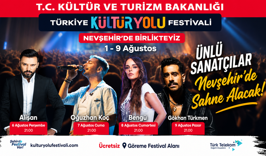 Nevşehir Kültür Yolu Festivali Programı Açıklandı