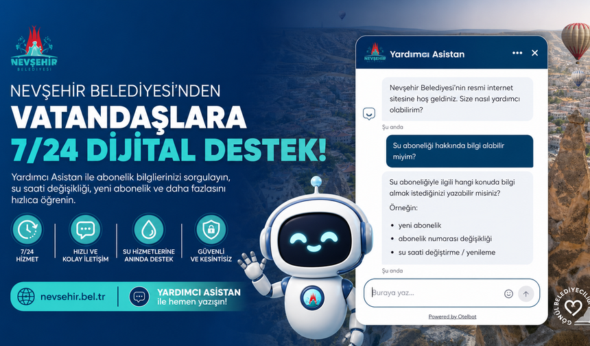 Nevşehir Belediyesi dijital asistanı hizmete girdi