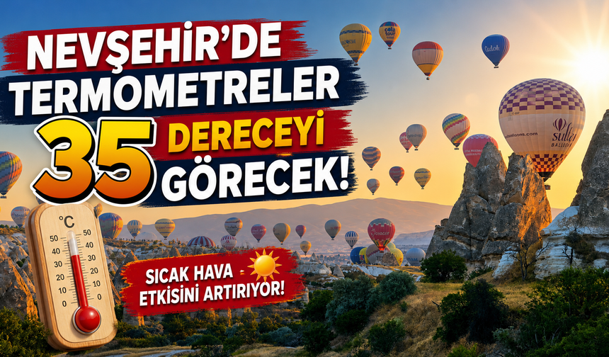 Nevşehir'i Kavurucu Sıcaklar Bekliyor