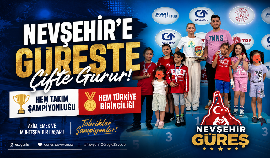 Nevşehir Güreşte Türkiye Zirvesinde